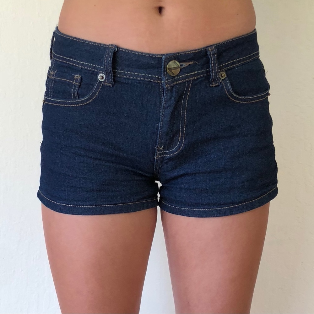 Zenana Outfitters Jean Shorts Dark Wash - Size S